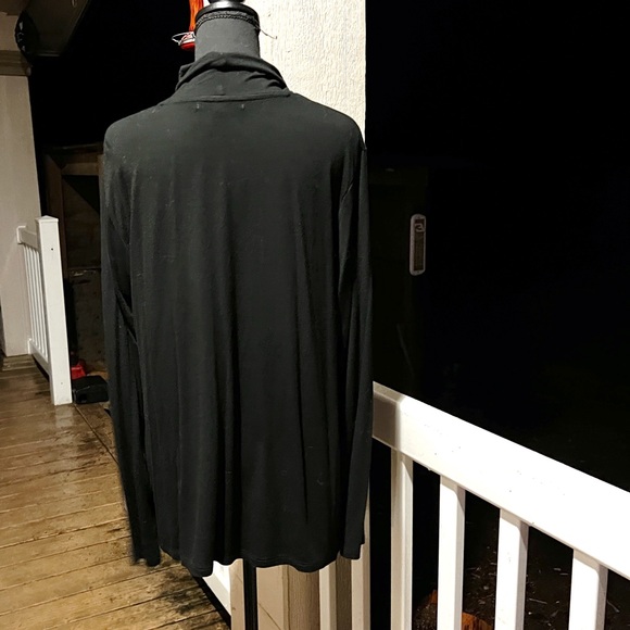 Adrienne Vittadini Women's Black Relaxed Fit Rayon Turtleneck XL - Picture 4 of 6